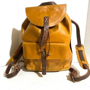 Leaders Brown leather backpack
